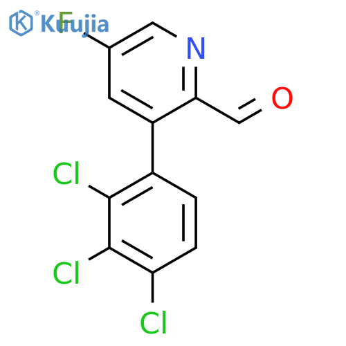 5-Fluoro-3-(2,3,4-trichlorophenyl)picolinaldehyde structure