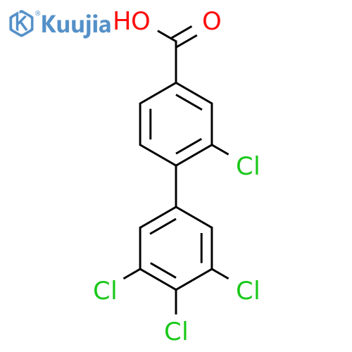 2,3',4',5'-Tetrachlorobiphenyl-4-carboxylic acid structure