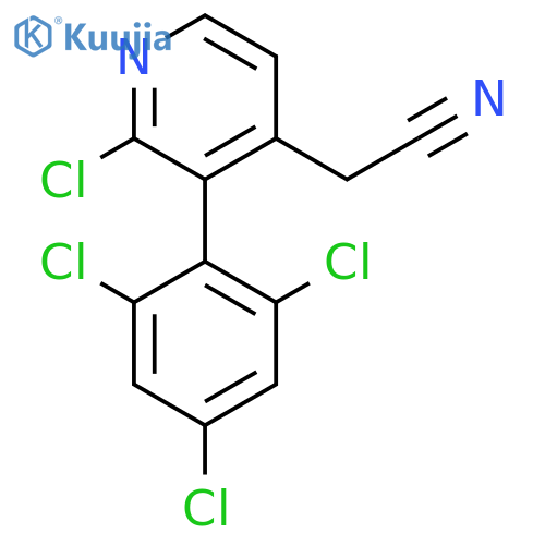 2-Chloro-3-(2,4,6-trichlorophenyl)pyridine-4-acetonitrile structure
