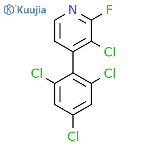 3-Chloro-2-fluoro-4-(2,4,6-trichlorophenyl)pyridine structure