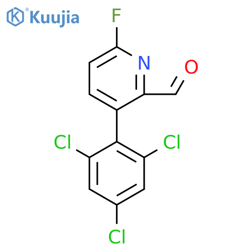 6-Fluoro-3-(2,4,6-trichlorophenyl)picolinaldehyde structure