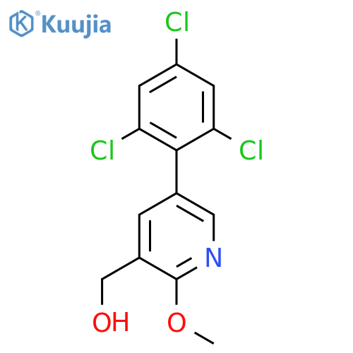 2-Methoxy-5-(2,4,6-trichlorophenyl)pyridine-3-methanol structure