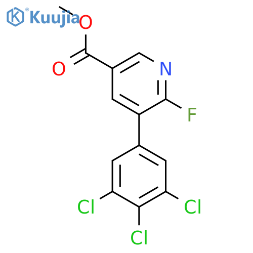 Methyl 6-fluoro-5-(3,4,5-trichlorophenyl)nicotinate structure