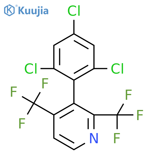 2,4-Bis(trifluoromethyl)-3-(2,4,6-trichlorophenyl)pyridine structure