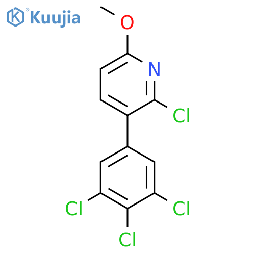 2-Chloro-6-methoxy-3-(3,4,5-trichlorophenyl)pyridine structure