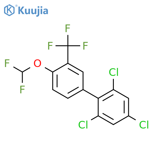 4'-(Difluoromethoxy)-2,4,6-trichloro-3'-(trifluoromethyl)biphenyl structure