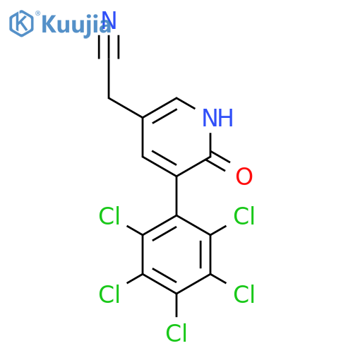 2-Hydroxy-3-(perchlorophenyl)pyridine-5-acetonitrile structure