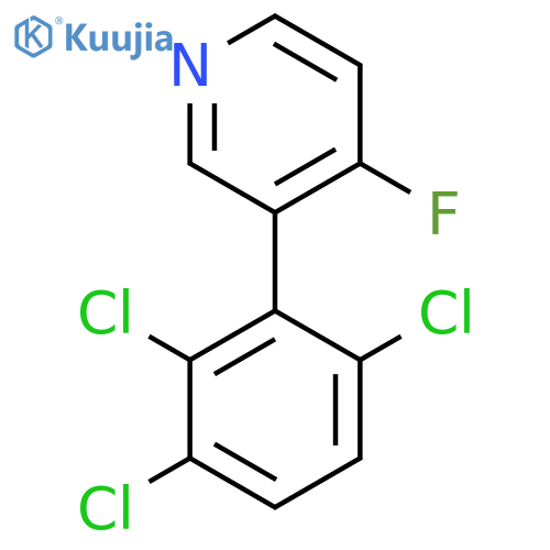 4-Fluoro-3-(2,3,6-trichlorophenyl)pyridine structure