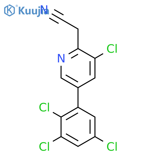 3-Chloro-5-(2,3,5-trichlorophenyl)pyridine-2-acetonitrile structure