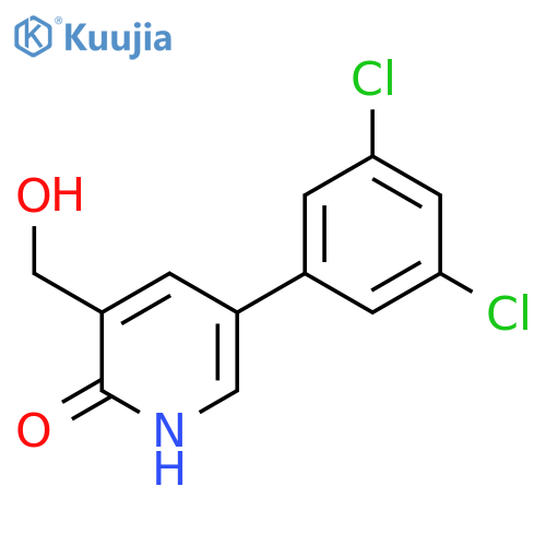 5-(3,5-Dichlorophenyl)-2-hydroxypyridine-3-methanol structure