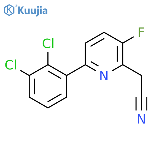 6-(2,3-Dichlorophenyl)-3-fluoropyridine-2-acetonitrile structure