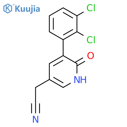 3-(2,3-Dichlorophenyl)-2-hydroxypyridine-5-acetonitrile structure