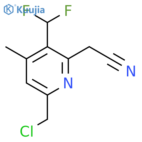 6-(Chloromethyl)-3-(difluoromethyl)-4-methylpyridine-2-acetonitrile structure