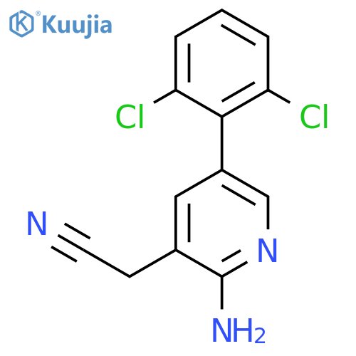 2-Amino-5-(2,6-dichlorophenyl)pyridine-3-acetonitrile structure