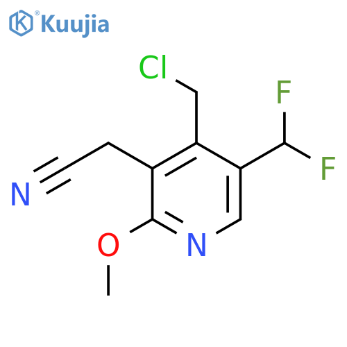 4-(Chloromethyl)-5-(difluoromethyl)-2-methoxypyridine-3-acetonitrile structure