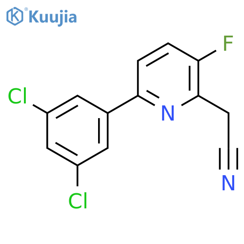 6-(3,5-Dichlorophenyl)-3-fluoropyridine-2-acetonitrile structure