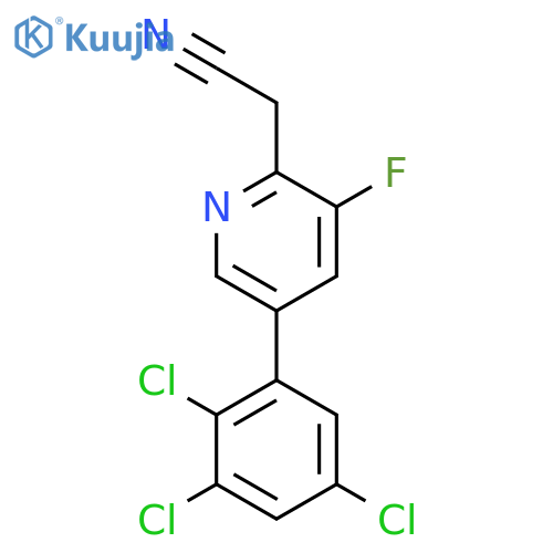 3-Fluoro-5-(2,3,5-trichlorophenyl)pyridine-2-acetonitrile structure