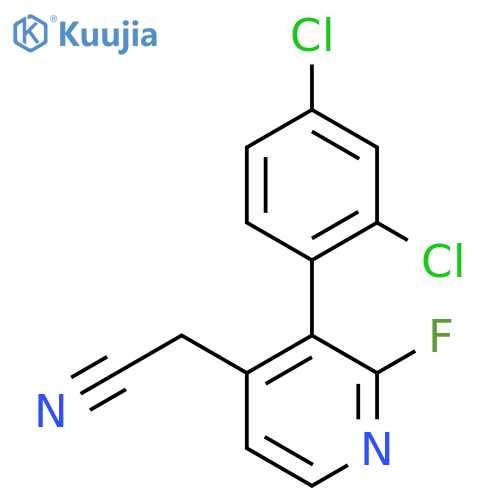 3-(2,4-Dichlorophenyl)-2-fluoropyridine-4-acetonitrile structure