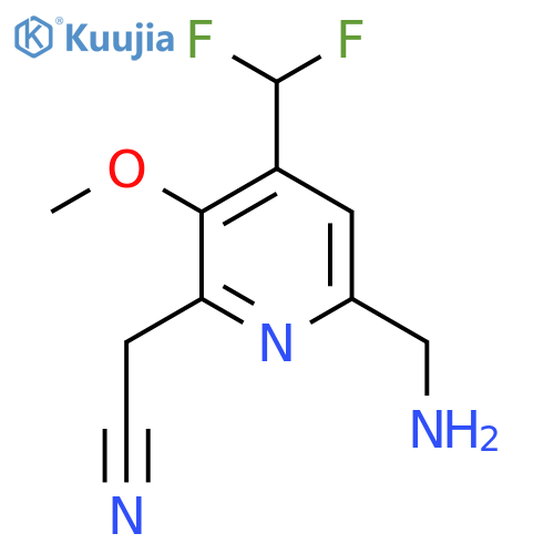6-(Aminomethyl)-4-(difluoromethyl)-3-methoxypyridine-2-acetonitrile structure
