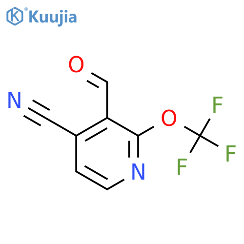 4-Cyano-2-(trifluoromethoxy)pyridine-3-carboxaldehyde structure