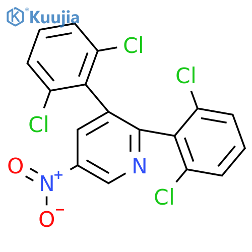 2,3-Bis(2,6-dichlorophenyl)-5-nitropyridine structure