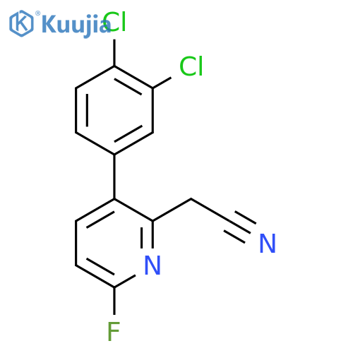 3-(3,4-Dichlorophenyl)-6-fluoropyridine-2-acetonitrile structure