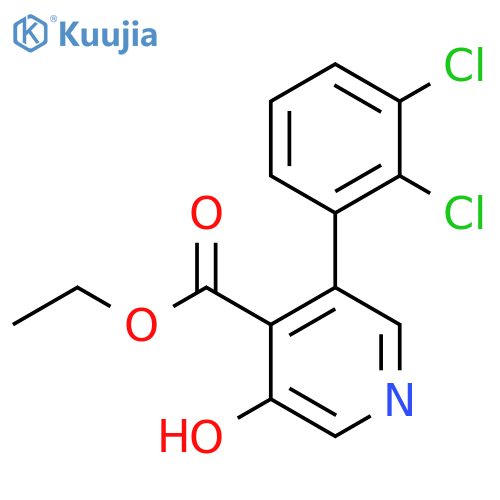 Ethyl 3-(2,3-dichlorophenyl)-5-hydroxyisonicotinate structure