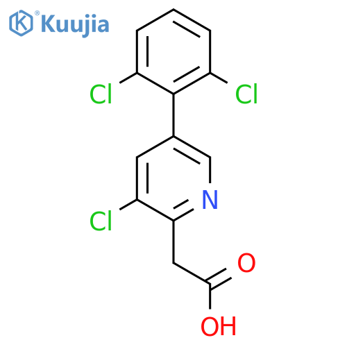 3-Chloro-5-(2,6-dichlorophenyl)pyridine-2-acetic acid structure