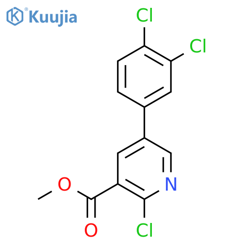 Methyl 2-chloro-5-(3,4-dichlorophenyl)nicotinate structure