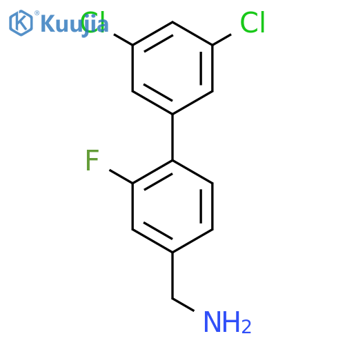 C-(3',5'-Dichloro-2-fluoro-biphenyl-4-yl)-methylamine structure