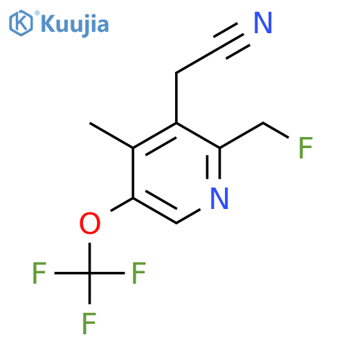 2-(Fluoromethyl)-4-methyl-5-(trifluoromethoxy)pyridine-3-acetonitrile structure
