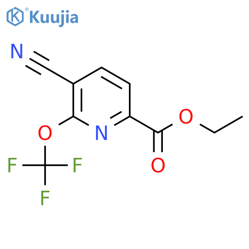 Ethyl 3-cyano-2-(trifluoromethoxy)pyridine-6-carboxylate structure