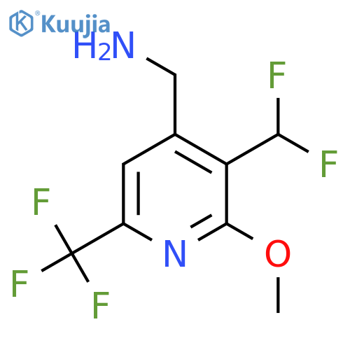 4-(Aminomethyl)-3-(difluoromethyl)-2-methoxy-6-(trifluoromethyl)pyridine structure