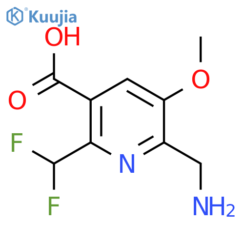 2-(Aminomethyl)-6-(difluoromethyl)-3-methoxypyridine-5-carboxylic acid structure