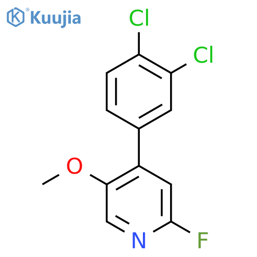 4-(3,4-Dichlorophenyl)-2-fluoro-5-methoxypyridine structure