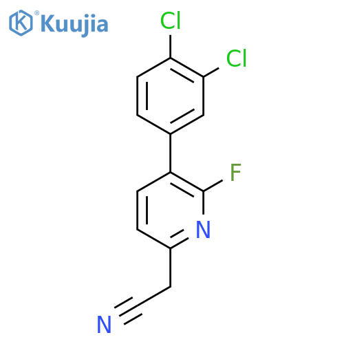 3-(3,4-Dichlorophenyl)-2-fluoropyridine-6-acetonitrile structure