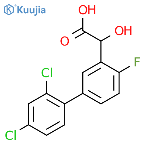 Hydroxy-(2',4'-dichloro-4-fluoro-biphenyl-3-yl)-acetic acid structure