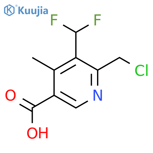 2-(Chloromethyl)-3-(difluoromethyl)-4-methylpyridine-5-carboxylic acid structure
