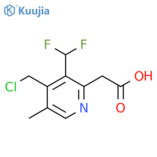 4-(Chloromethyl)-3-(difluoromethyl)-5-methylpyridine-2-acetic acid structure
