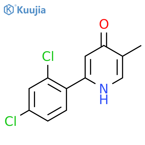 2-(2,4-Dichlorophenyl)-4-hydroxy-5-methylpyridine structure