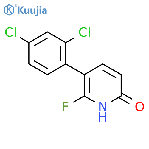 3-(2,4-Dichlorophenyl)-2-fluoro-6-hydroxypyridine structure