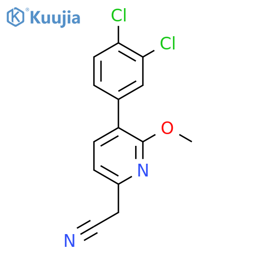 3-(3,4-Dichlorophenyl)-2-methoxypyridine-6-acetonitrile structure