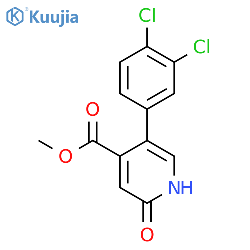 Methyl 5-(3,4-dichlorophenyl)-2-hydroxyisonicotinate structure
