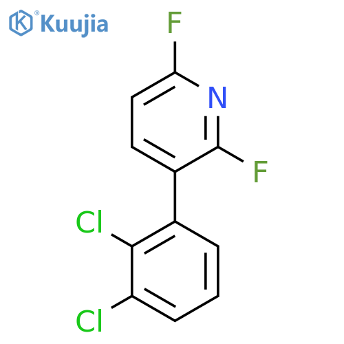 3-(2,3-Dichlorophenyl)-2,6-difluoropyridine structure