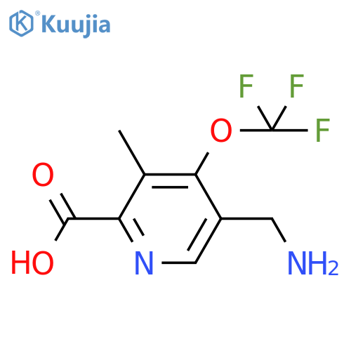 5-(Aminomethyl)-3-methyl-4-(trifluoromethoxy)pyridine-2-carboxylic acid structure