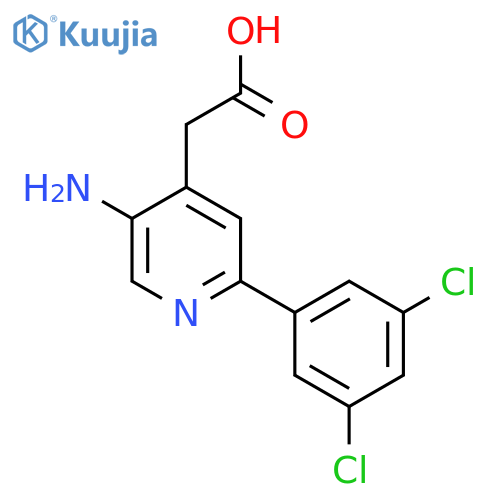 5-Amino-2-(3,5-dichlorophenyl)pyridine-4-acetic acid structure