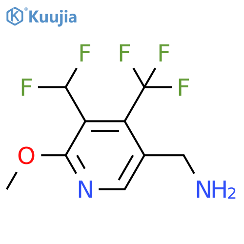 5-(Aminomethyl)-3-(difluoromethyl)-2-methoxy-4-(trifluoromethyl)pyridine structure
