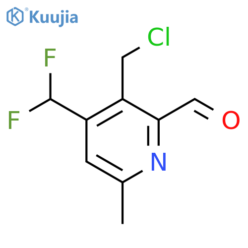 3-(Chloromethyl)-4-(difluoromethyl)-6-methylpyridine-2-carboxaldehyde structure