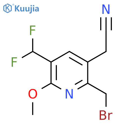 2-(Bromomethyl)-5-(difluoromethyl)-6-methoxypyridine-3-acetonitrile structure