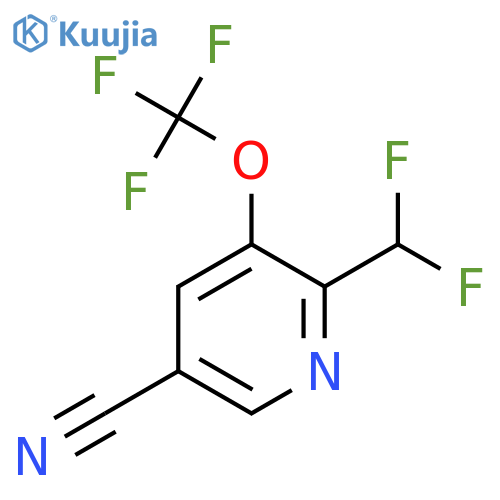 5-Cyano-2-(difluoromethyl)-3-(trifluoromethoxy)pyridine structure